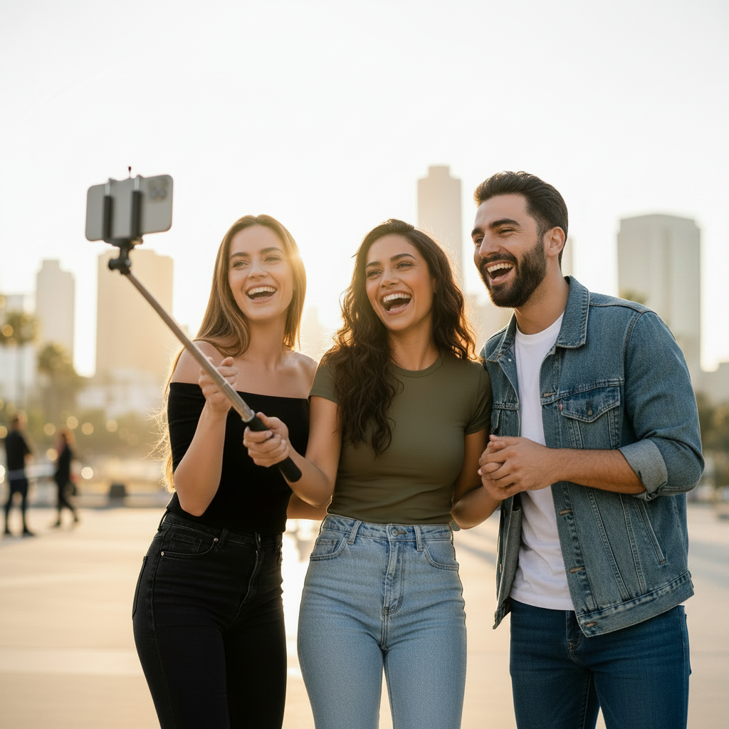 Centered Hero – Friends with Tripod